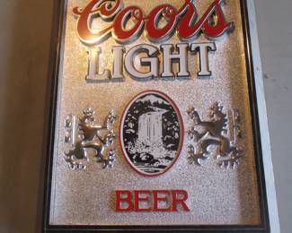Coors Light beer sign
