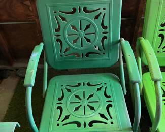 Vintage metal chairs