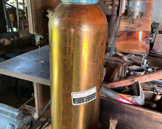 Vintage copper fire extinguisher