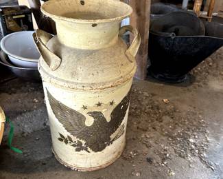 Vintage Antique American Dairy Milk Jug, American Eagle