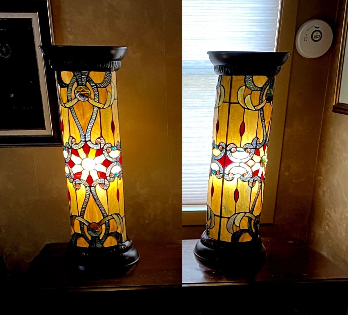 Interesting Lighted Stain Glass Stands