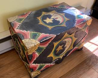 Fun Carved Wooden Chest