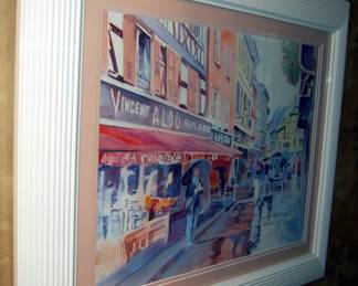 Framed Art, much with a "Paris" Theme