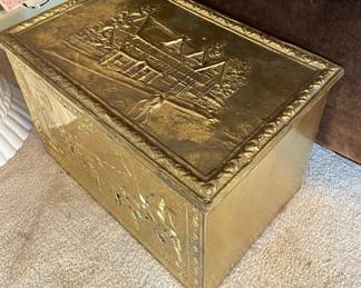 Small Brass over Wood Chest