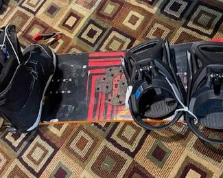 Rossignol Snowboard-REF stance 37cm/14.6"-Waist 22.5cm-Setback 0mm-Flex Twin Freestyle- Profile 80%rocker/20% camber.   Burton Step On Genesis- 8.5-10.5-Zipline Step on boots
