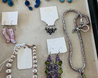 Gorgeous high quality sterling silver and precious stone jewelry