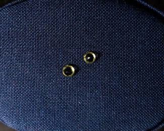 Pair of Peridot gems with certificate of authenticity from, "My Solitaire". COA states minimum total weight of Peridot is .30-.40 cts of AA quality and 3.5mm.