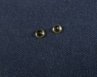 Pair of Peridot gems with certificate of authenticity from, "My Solitaire". COA states minimum total weight of Peridot is .30-.40 cts of AA quality and 3.5mm.