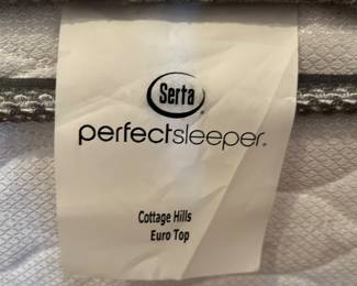 	#36	Stanley king bedframe with a Serta Perfect Sleeper mattress and box spring set with mattress pad/topper.	SOLD			