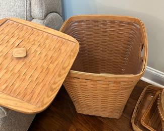 	#18	Longaberger hamper with lid 17x22	 SOLD				