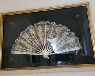 Antique Framed Fan