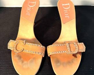 Christian Dior Peach Suede Rhinestone Slip 