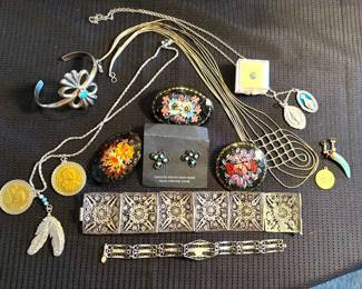 Sterling, Turquoise, Rose, Spiritual Jewelry