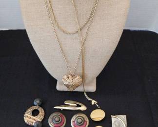 Collection Of Gold Plate Necklaces Complementary Earrings