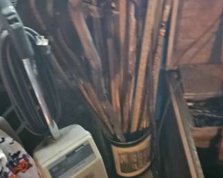 Vintage canes & yard sticks