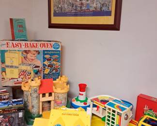 Vintage  children's toys and games. 