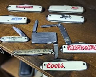 Good selection of knives. Advertising pocket knives  