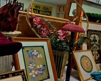 Vintage gold foil framed print