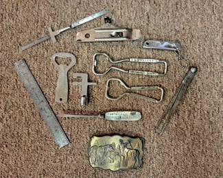 Tin, brass and metal items