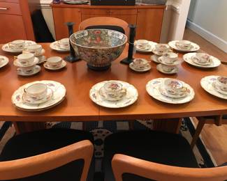 Austrian china on the dining room table