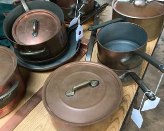 Vintage copper cookware