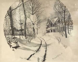 Vintage signed print