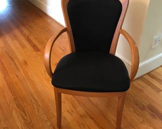 A. Sibau Danish Modern dining room chairs: 2 arms, 4 sides