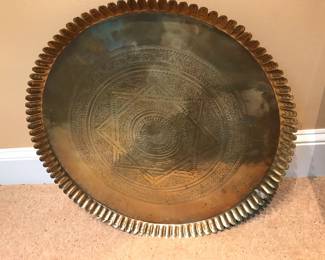 Large indian brass tray