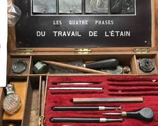 Antique engraving set