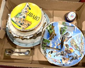 vintage States porcelain plates