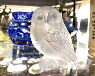 Lalique crystal owl