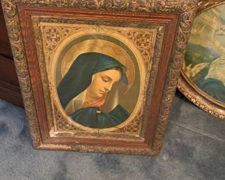 Another Madonna print in antique frame