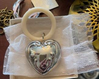 Silver-plated baby rattle
