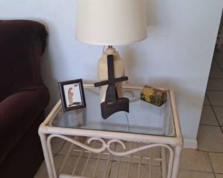 End table and lamp