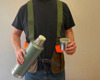 Lot 6521 Stanley Alladin 2QT Thermos Filson Game Bag Hunting Vest