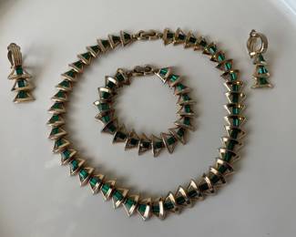 Lot 4359 Vintage Pennino Jewelry Set Necklace Bracelet Earrings