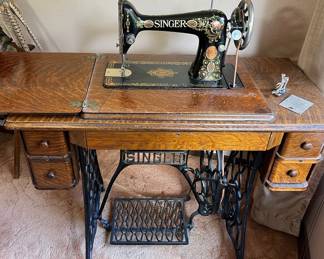 Treadle singer sewing machine