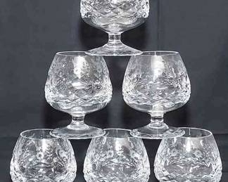 6 Crystal Brandy Snifters