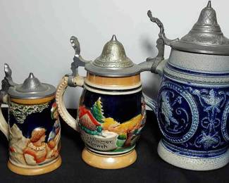 3 German Beer Steins