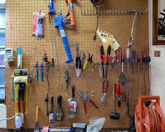 Garage Bench And Pegboard Catchall