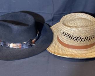 Men’s Hats * 7 1/8 Size STETSON! * DPS Straw Hat Size M