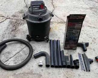 16 Gallon Craftsman Wet Dry Vac * Gutter And Yard Cleanup Kit * Tested And Working