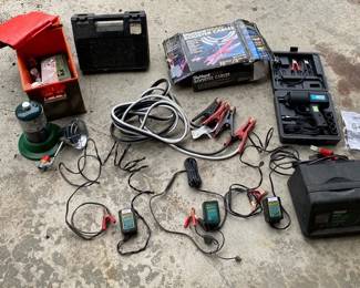 Battery Charger * Battery Tenders * Jumper Cables * Tire Chains * Emergency Kit * 12V Impact Wrench