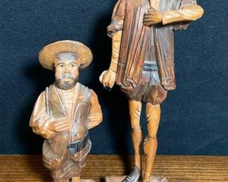 Carved Wooden Figures * Tall and Short Men