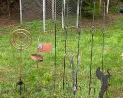 Decorative Metal Yard Art * Tiki Torches * Chimes