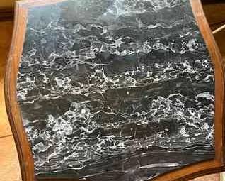 Antique Marble Top Side/End Table
