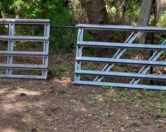 Five Panel Galvanized Gates * Galvanized Fence * 4’ 6’ 16’ Opening