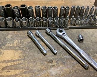 1/2” Drive Metric Sockets * Ratchet * Extensions * Mostly Craftsman
