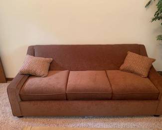 Havertys brown couch. Hide a bed. Nice. Located upstairs