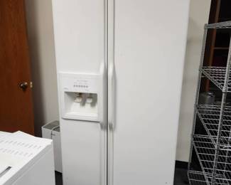 KitchAid Superba side by side refrigerator 69 x 36 x 31. (located on lower level-has access to garage)